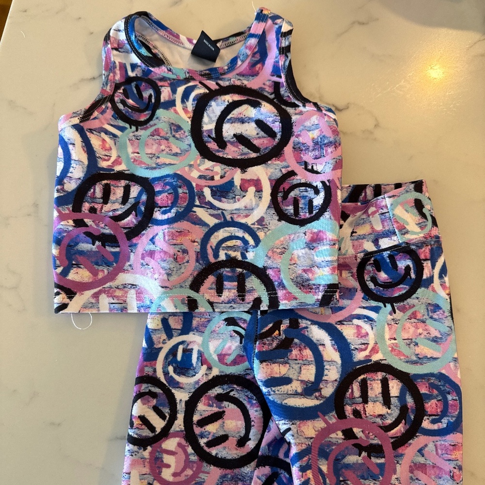 Cropped tank and bike shorts set by Pixielane
